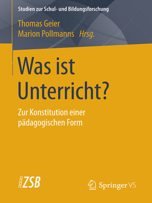 cover image of Was ist Unterricht?